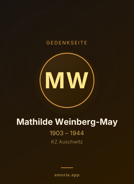 Gedenkportrait von Mathilde Weinberg-May