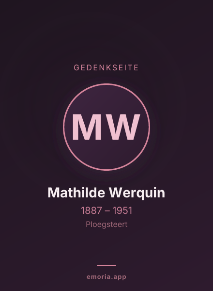 Gedenkportrait von Mathilde Werquin