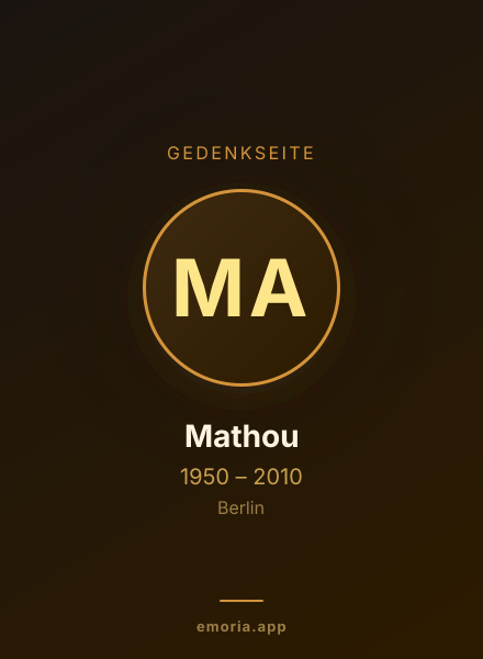 Gedenkportrait von Mathou