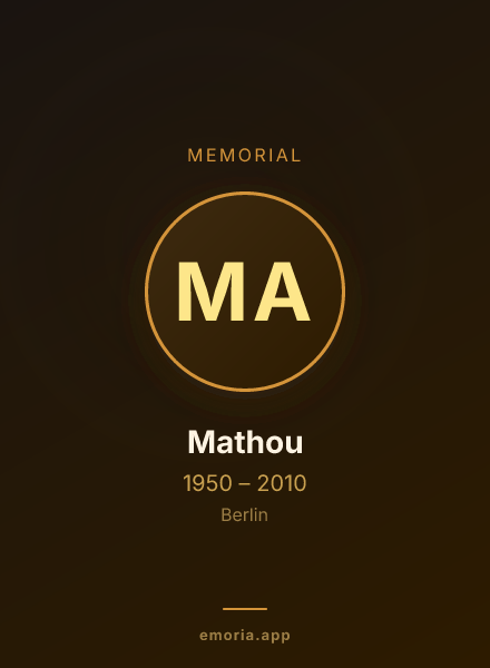 Memorial portrait of Mathou