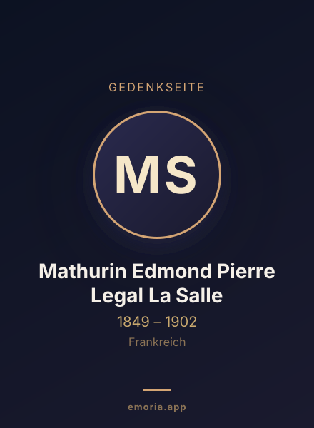 Gedenkportrait von Mathurin Edmond Pierre Legal La Salle