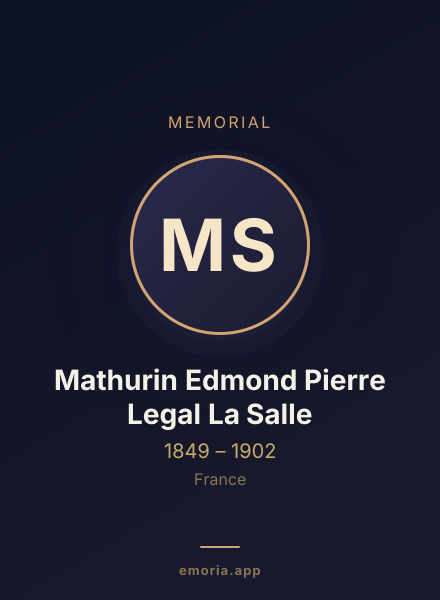 Memorial portrait of Mathurin Edmond Pierre Legal La Salle