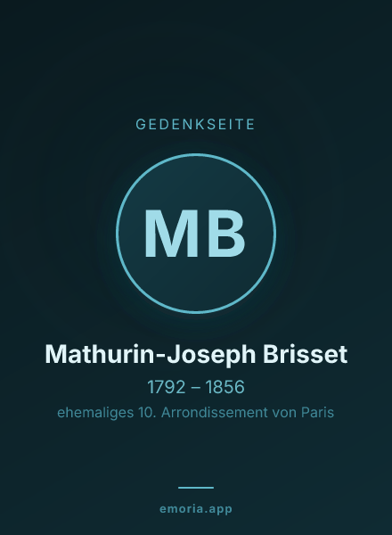 Gedenkportrait von Mathurin-Joseph Brisset