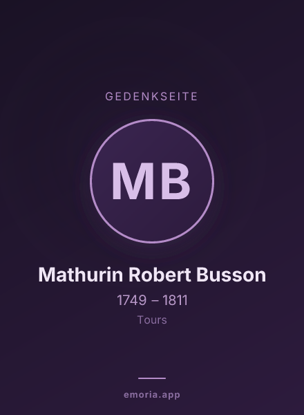 Gedenkportrait von Mathurin Robert Busson
