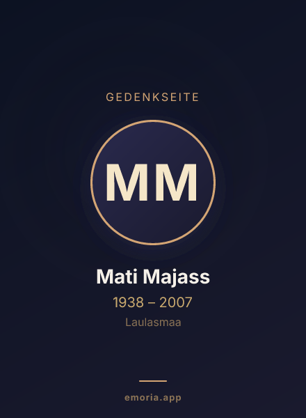 Gedenkportrait von Mati Majass