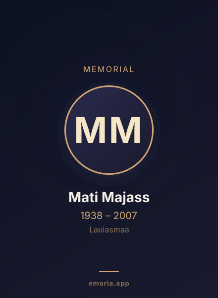 Memorial portrait of Mati Majass