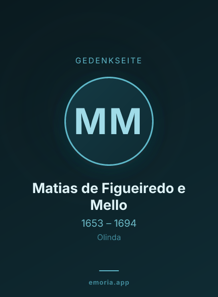 Gedenkportrait von Matias de Figueiredo e Mello