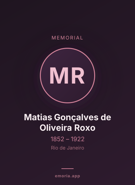Memorial portrait of Matias Gonçalves de Oliveira Roxo