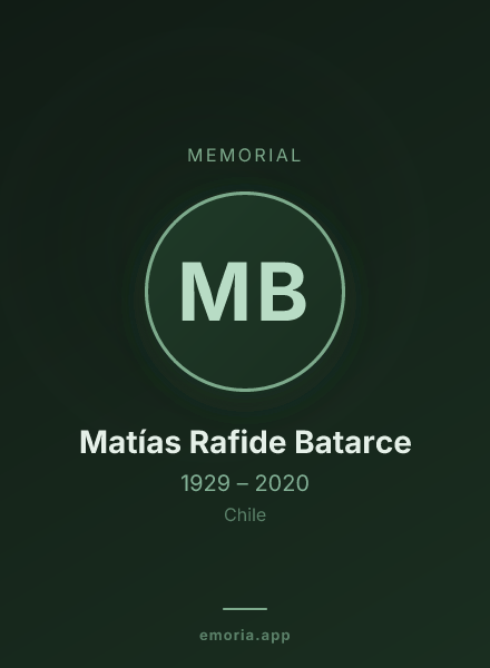 Memorial portrait of Matías Rafide Batarce