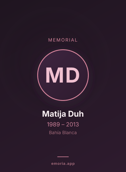 Memorial portrait of Matija Duh