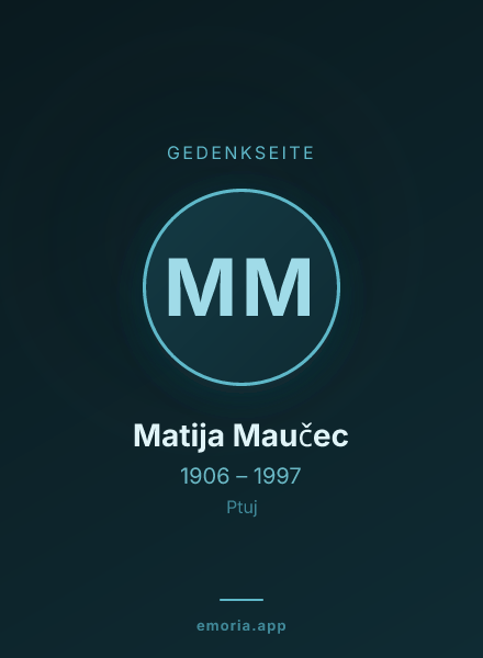 Gedenkportrait von Matija Maučec