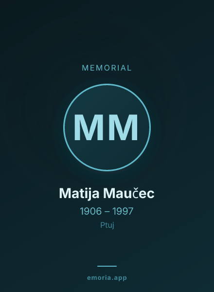Memorial portrait of Matija Maučec