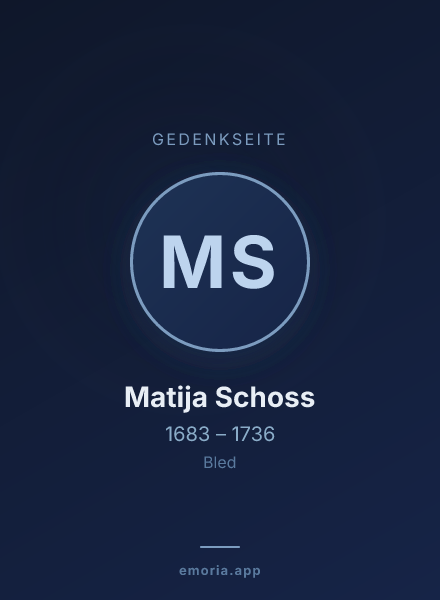 Gedenkportrait von Matija Schoss