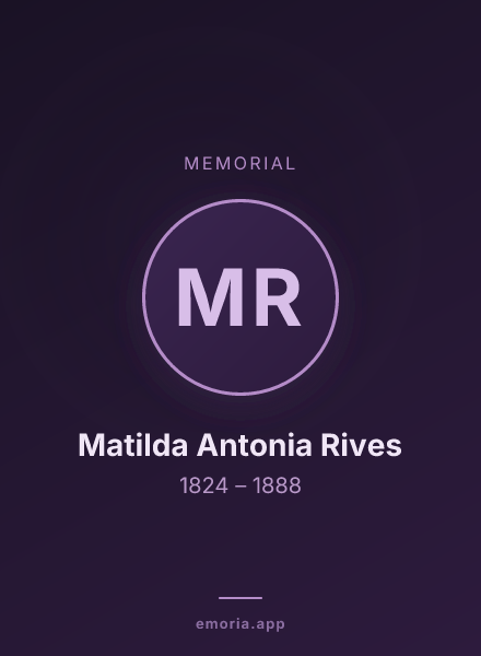 Memorial portrait of Matilda Antonia Rives