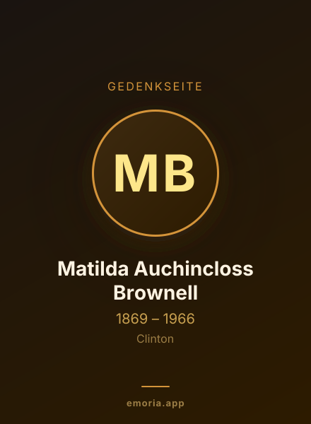 Gedenkportrait von Matilda Auchincloss Brownell