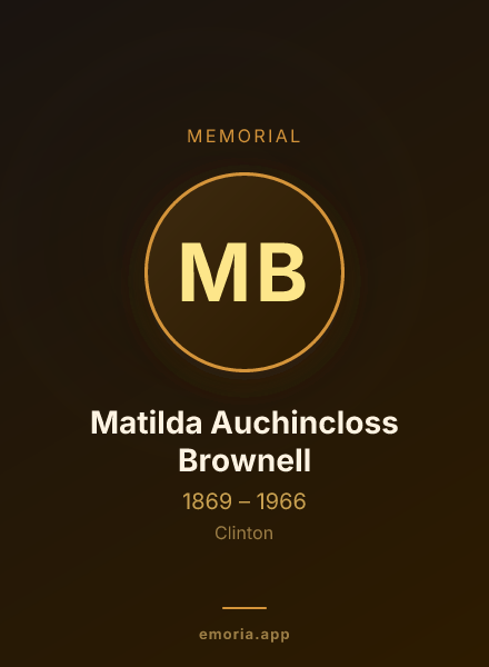 Memorial portrait of Matilda Auchincloss Brownell