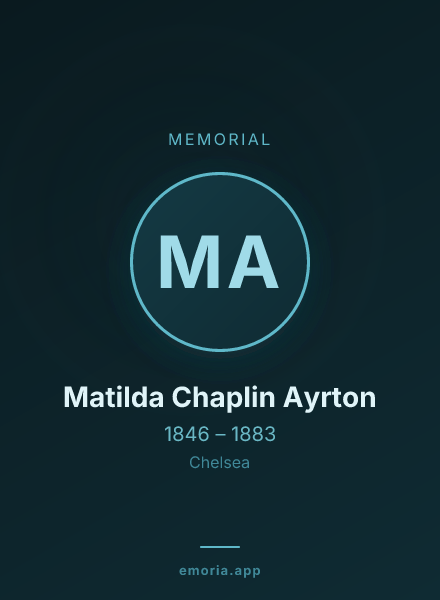 Memorial portrait of Matilda Chaplin Ayrton