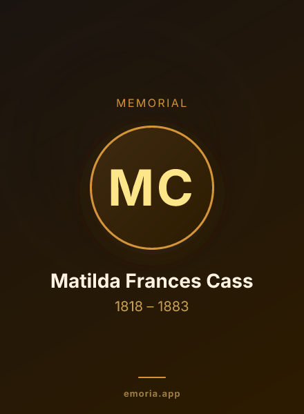 Memorial portrait of Matilda Frances Cass