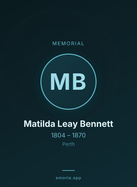 Memorial portrait of Matilda Leay Bennett