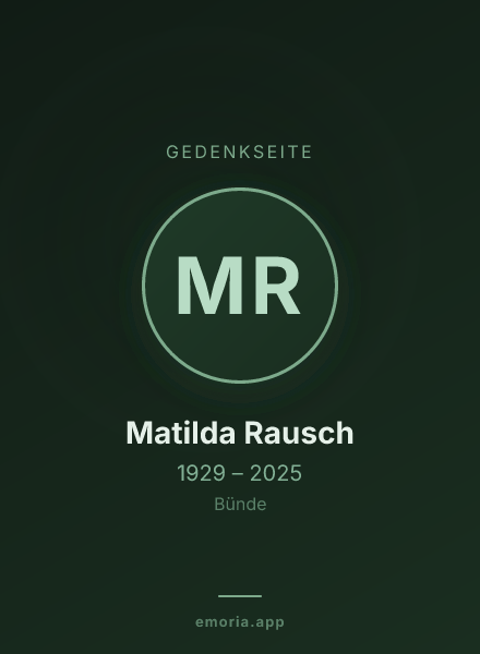 Gedenkportrait von Matilda Rausch