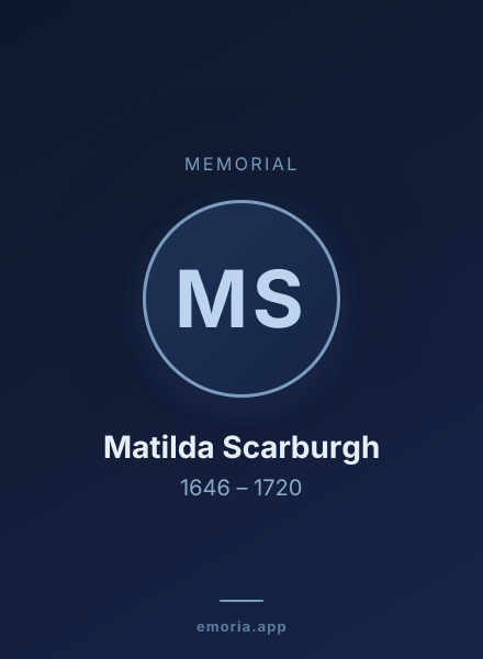 Memorial portrait of Matilda Scarburgh