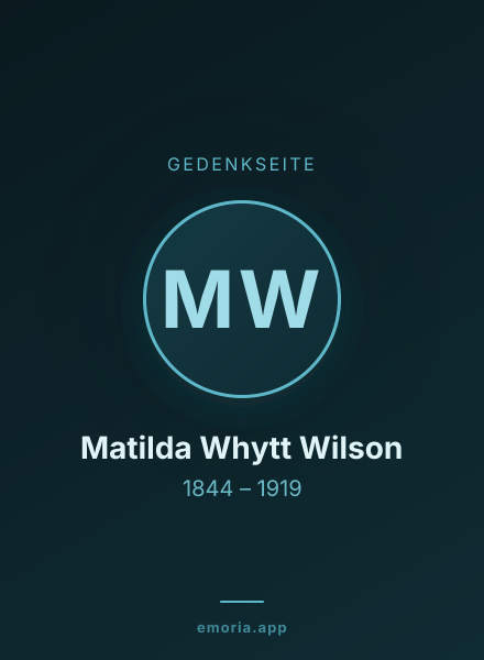 Gedenkportrait von Matilda Whytt Wilson