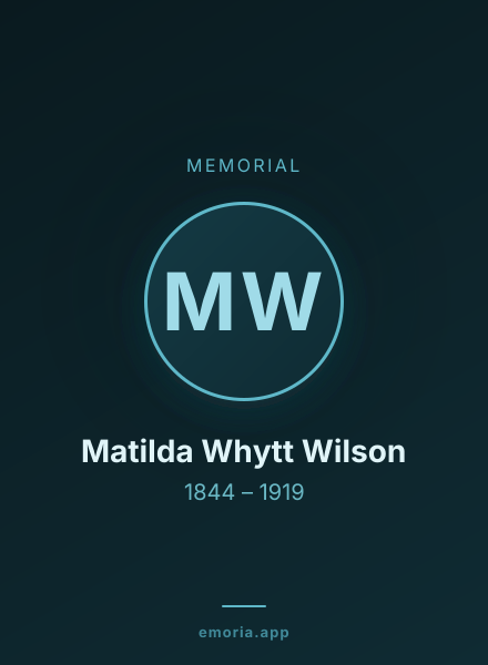 Memorial portrait of Matilda Whytt Wilson