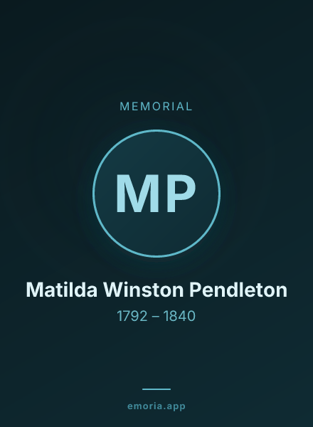 Memorial portrait of Matilda Winston Pendleton