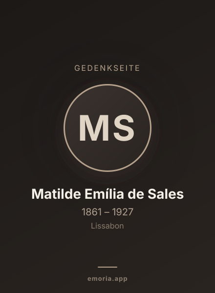 Gedenkportrait von Matilde Emília de Sales