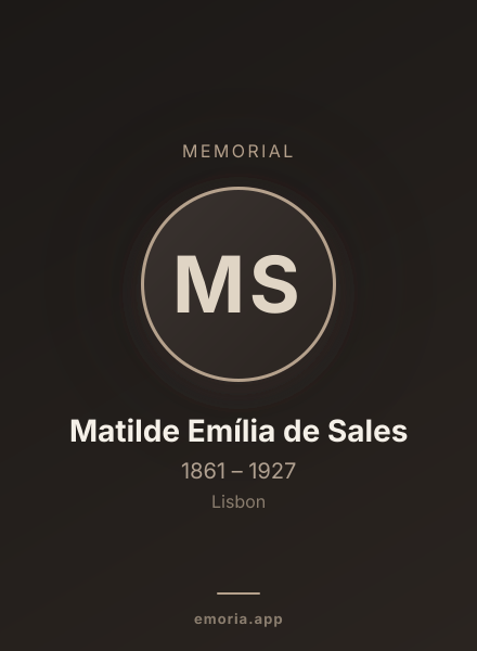 Memorial portrait of Matilde Emília de Sales
