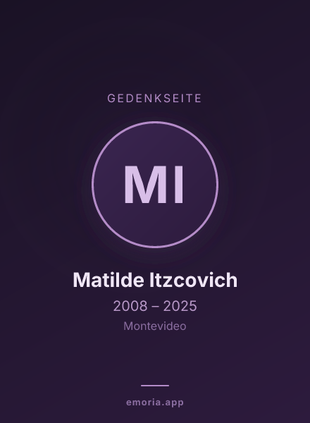 Gedenkportrait von Matilde Itzcovich