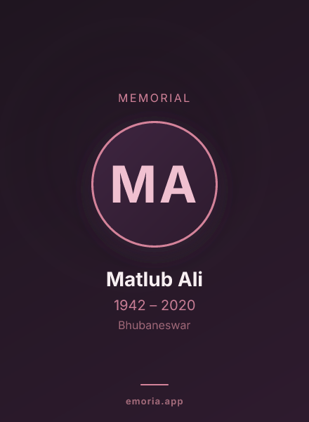 Memorial portrait of Matlub Ali