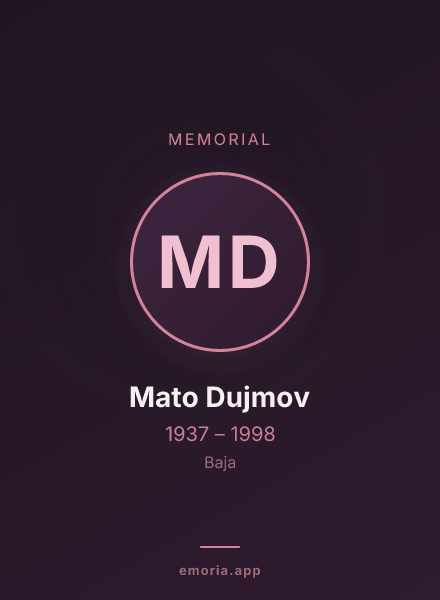 Memorial portrait of Mato Dujmov