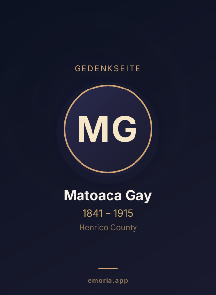 Gedenkportrait von Matoaca Gay