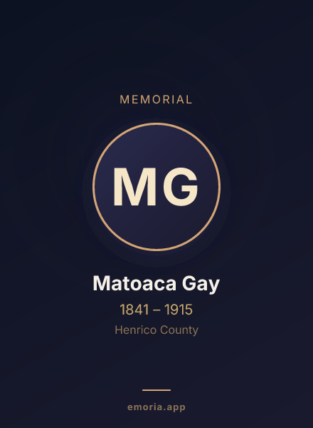 Memorial portrait of Matoaca Gay