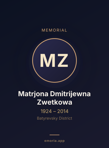 Memorial portrait of Matrjona Dmitrijewna Zwetkowa