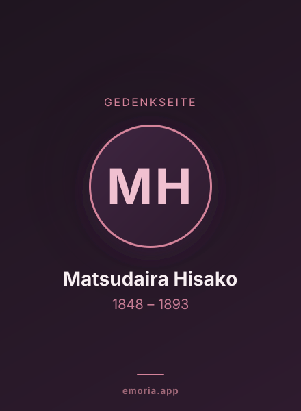 Gedenkportrait von Matsudaira Hisako