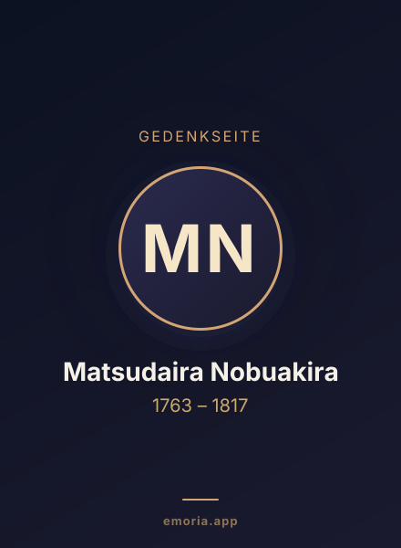 Gedenkportrait von Matsudaira Nobuakira