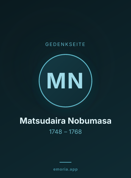 Gedenkportrait von Matsudaira Nobumasa