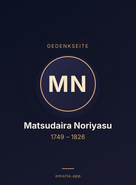Gedenkportrait von Matsudaira Noriyasu