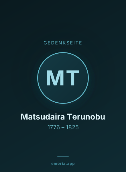 Gedenkportrait von Matsudaira Terunobu