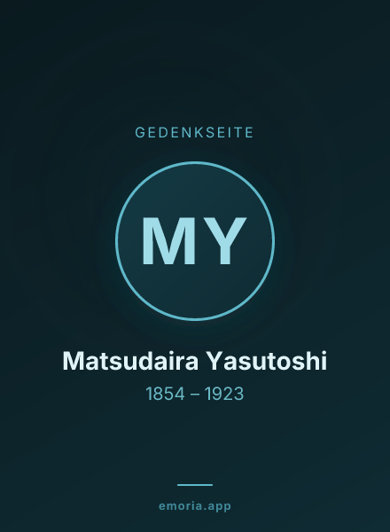 Gedenkportrait von Matsudaira Yasutoshi