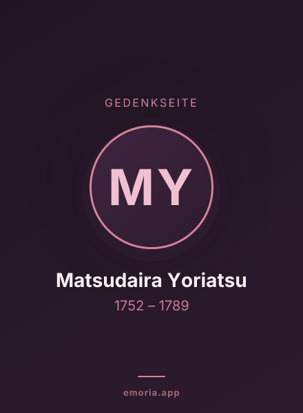 Gedenkportrait von Matsudaira Yoriatsu