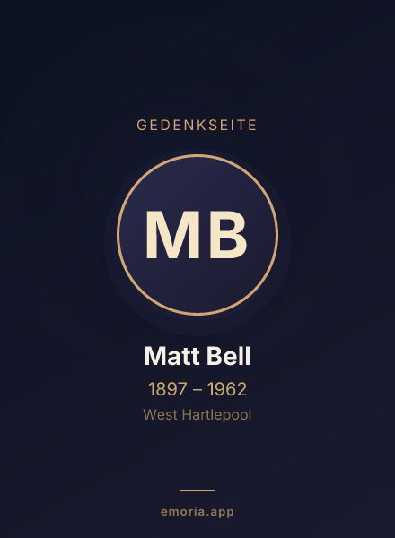 Gedenkportrait von Matt Bell