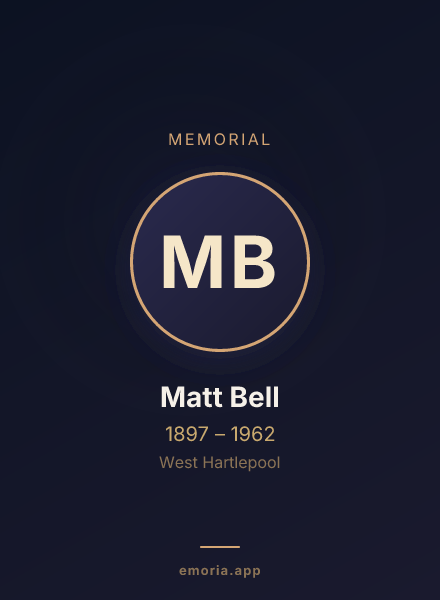 Memorial portrait of Matt Bell