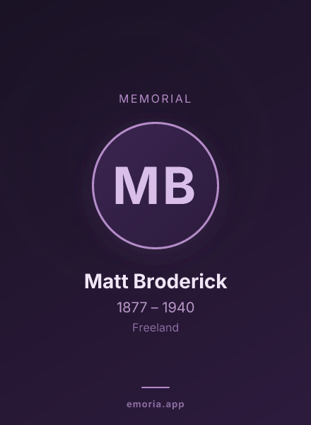Memorial portrait of Matt Broderick