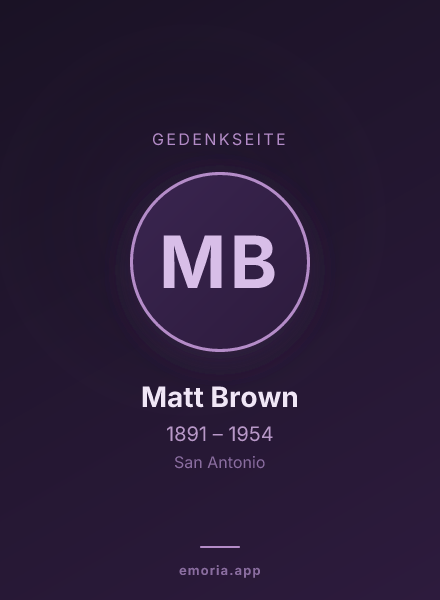 Gedenkportrait von Matt Brown