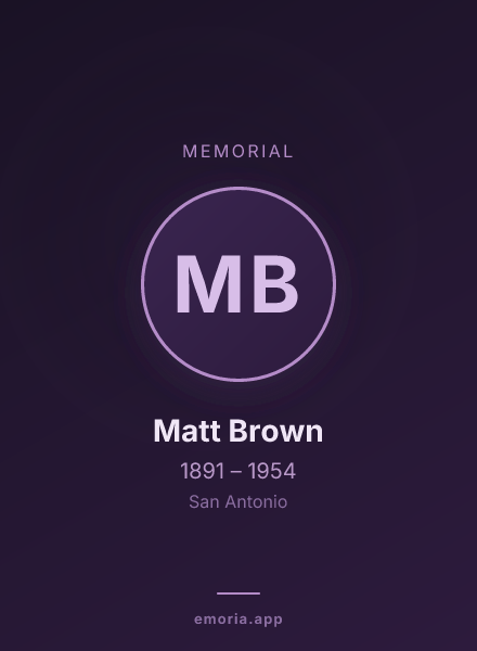 Memorial portrait of Matt Brown
