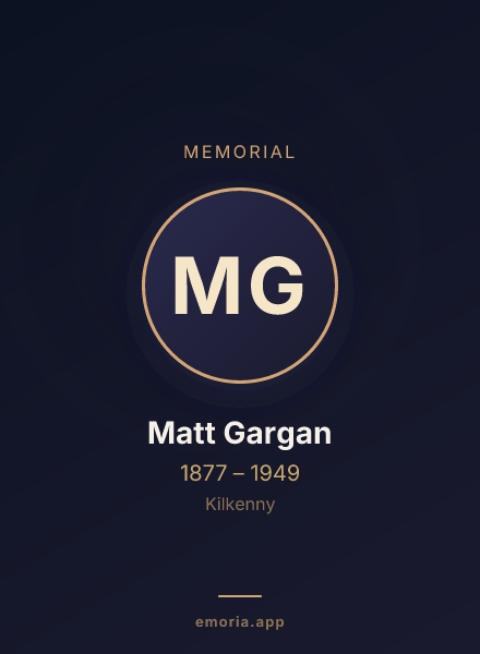 Memorial portrait of Matt Gargan
