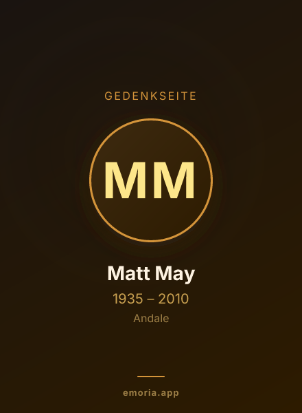 Gedenkportrait von Matt May